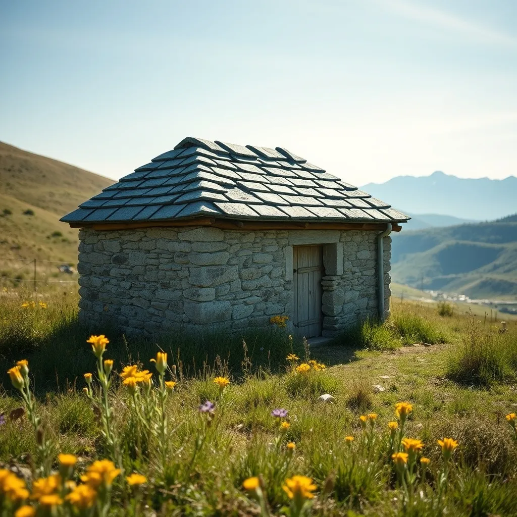 Un buron traditionnel sur le Cézallier, vestige de la vie pastorale d'altitude