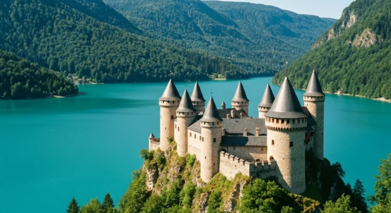 Le château de Val : la forteresse posée sur le lac