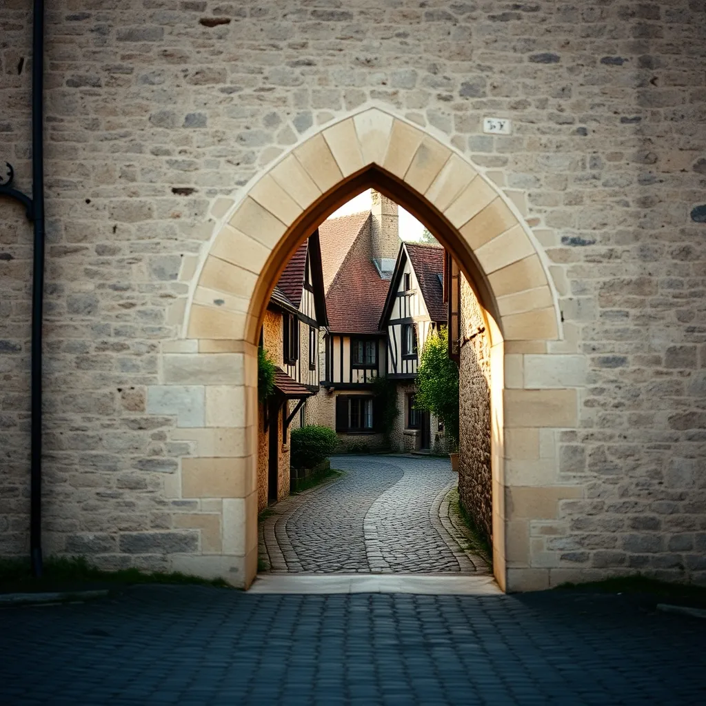 La porte fortifiée de la Béral, l'une des entrées historiques du bourg médiéval de Marcolès