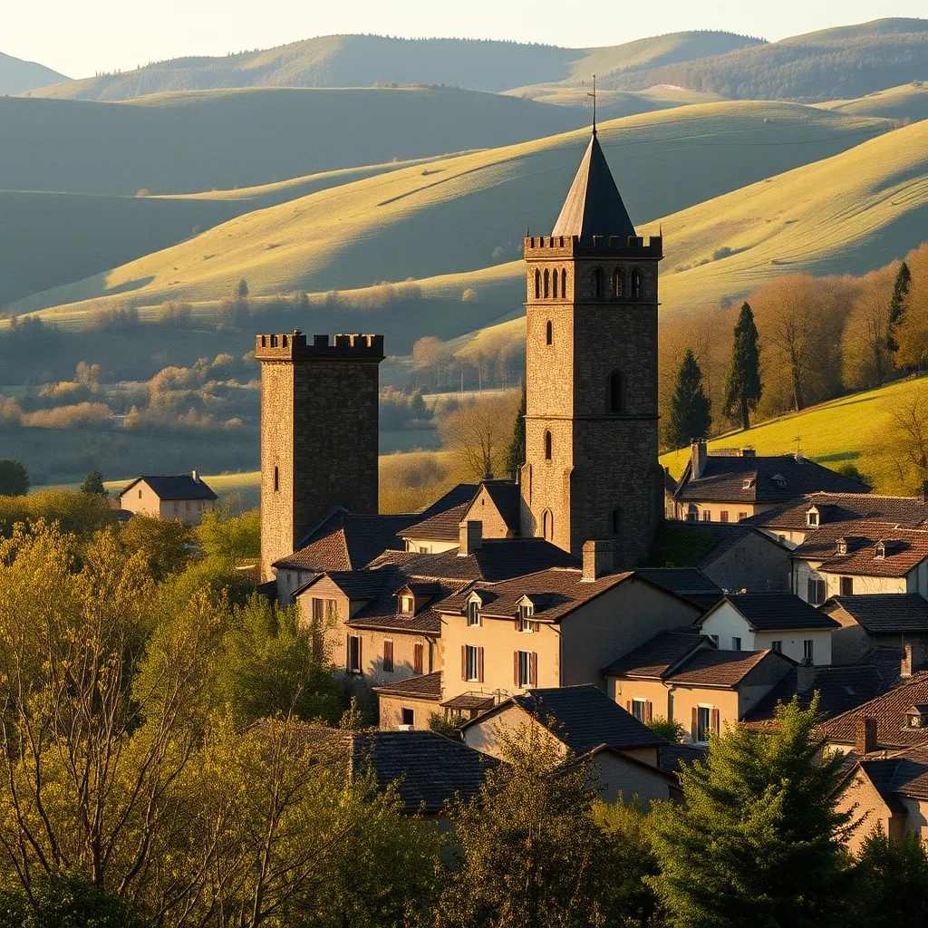 Le village de Salers et ses maisons à tourelles, étape gourmande idéale après l'ascension du Puy Violent