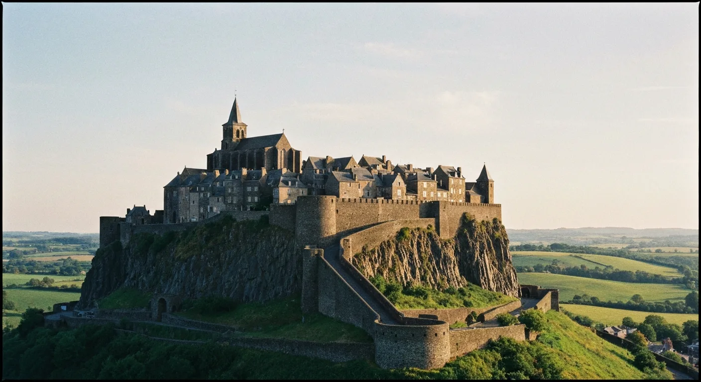 La cité médiévale de Saint-Flour perchée sur son rocher basaltique dans le Cantal