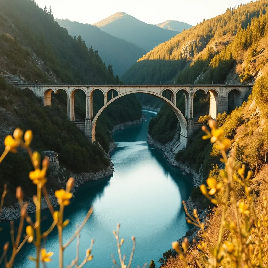 Le viaduc de Garabit enjambe les gorges de la Truyère à 122 mètres de hauteur