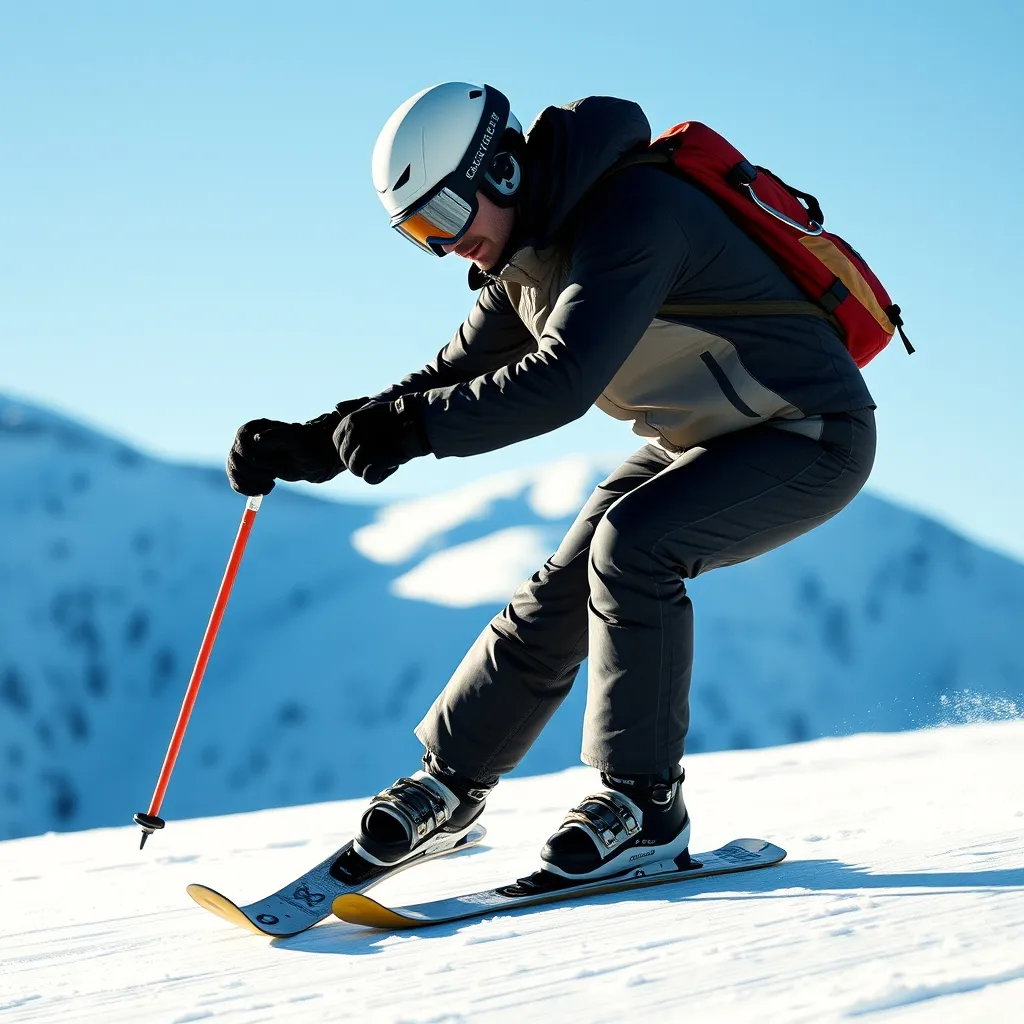 En position de ski, les orteils se décollent légèrement de l'avant de la chaussure : c'est le signe d'un bon chaussage