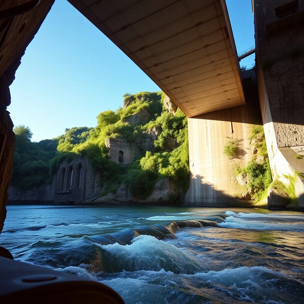 Le barrage hydroélectrique de Saint-Étienne-Cantalès, haut de 69 mètres, retient 153 millions de mètres cubes d'eau