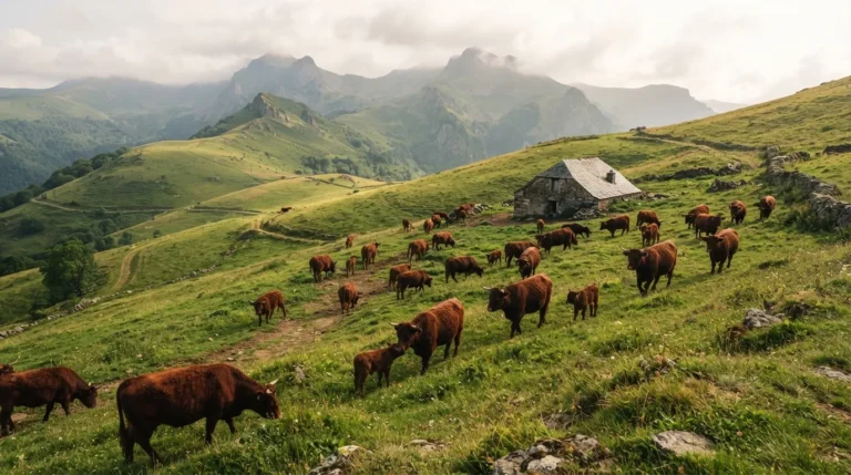 La race Salers : la vache rouge qui a façonné les paysages du Cantal