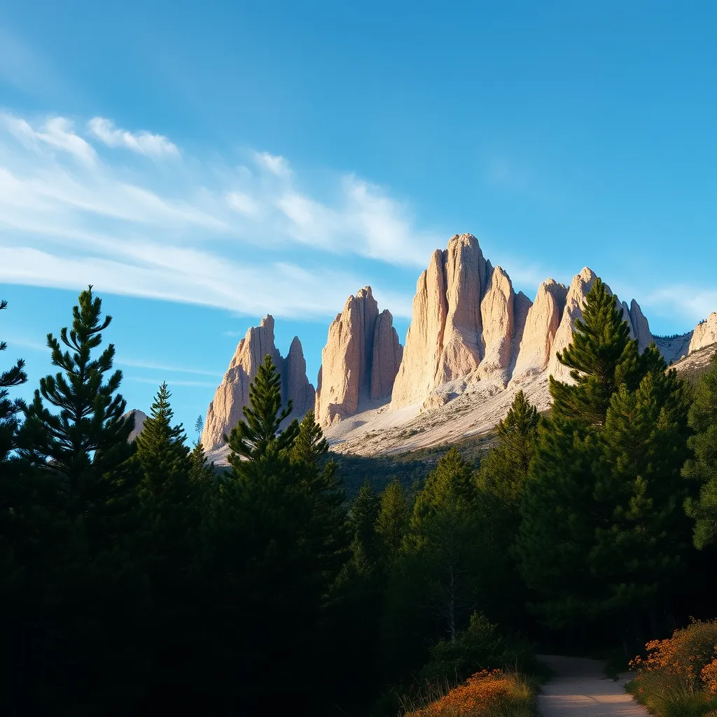 Les aiguilles de Bavella dominent la forêt de pins laricio dans le sud de la Corse