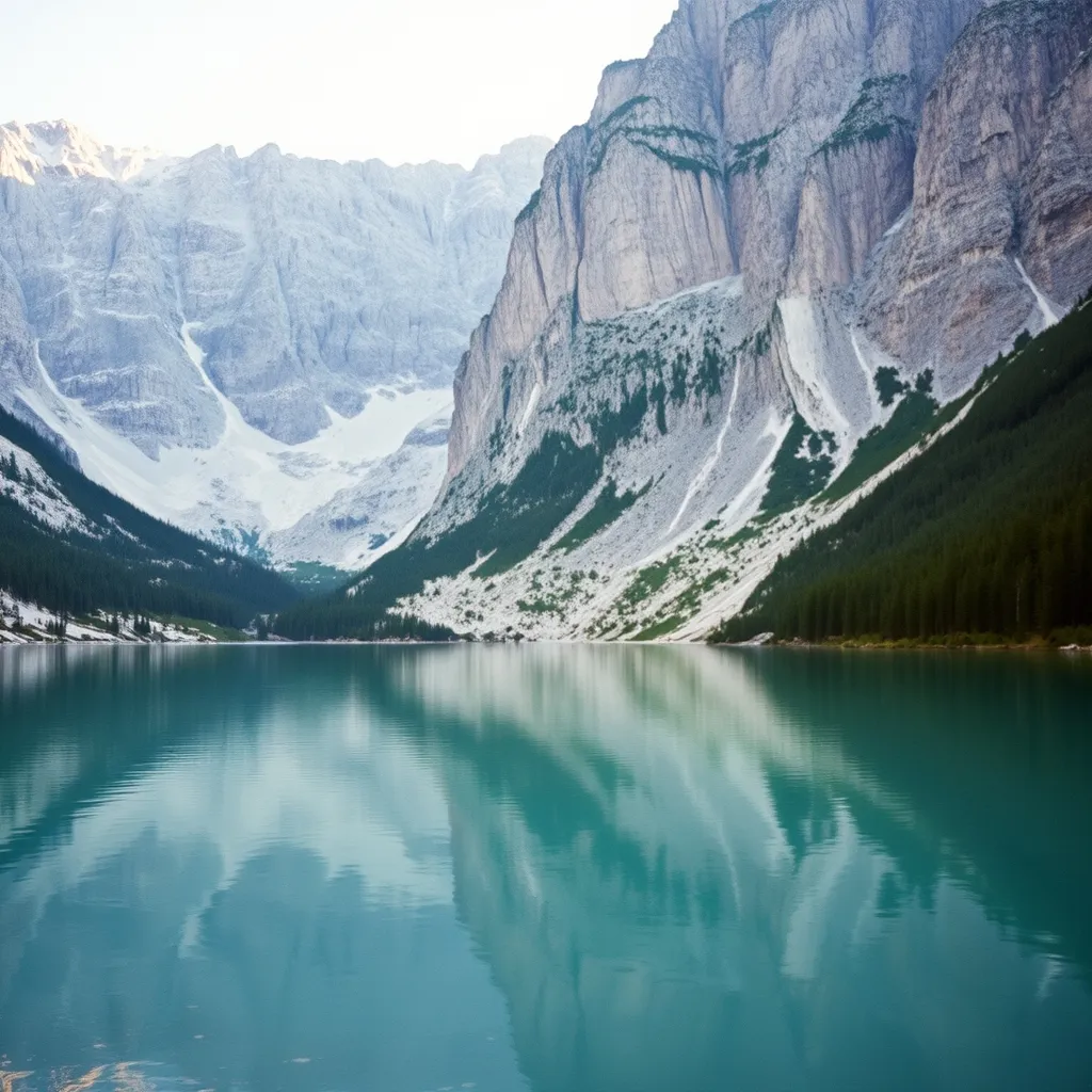 Le Lago di Sorapis et ses eaux turquoise encadrées de parois de dolomie à 1 925 mètres d'altitude