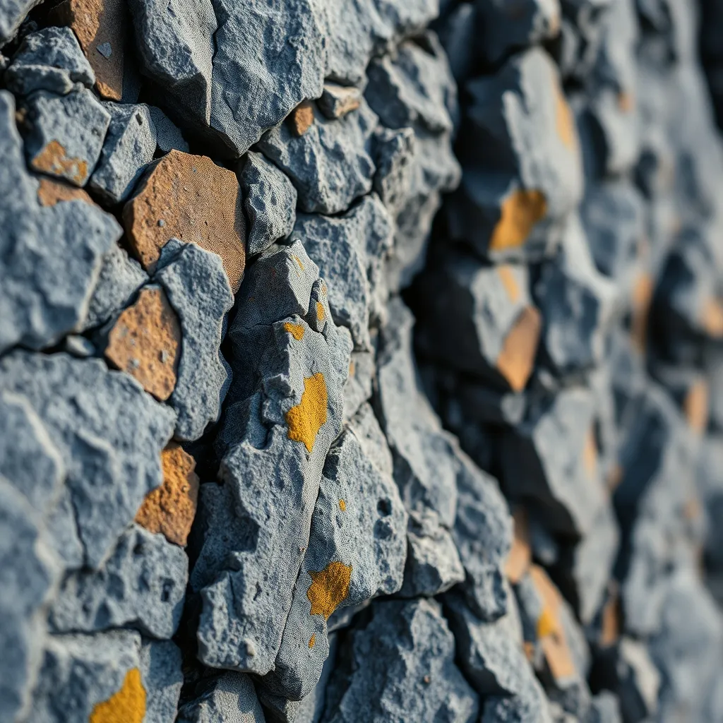 Détail de la brèche andésitique qui compose le Roc des Ombres, avec ses fragments de lave cimentés