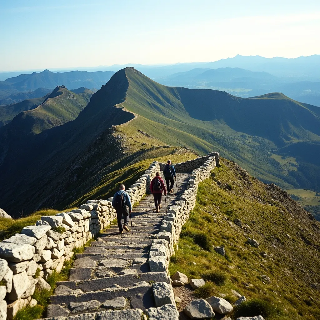 Le Pas de Peyrol, point culminant routier du Massif central, et le départ vers le sommet du Puy Mary