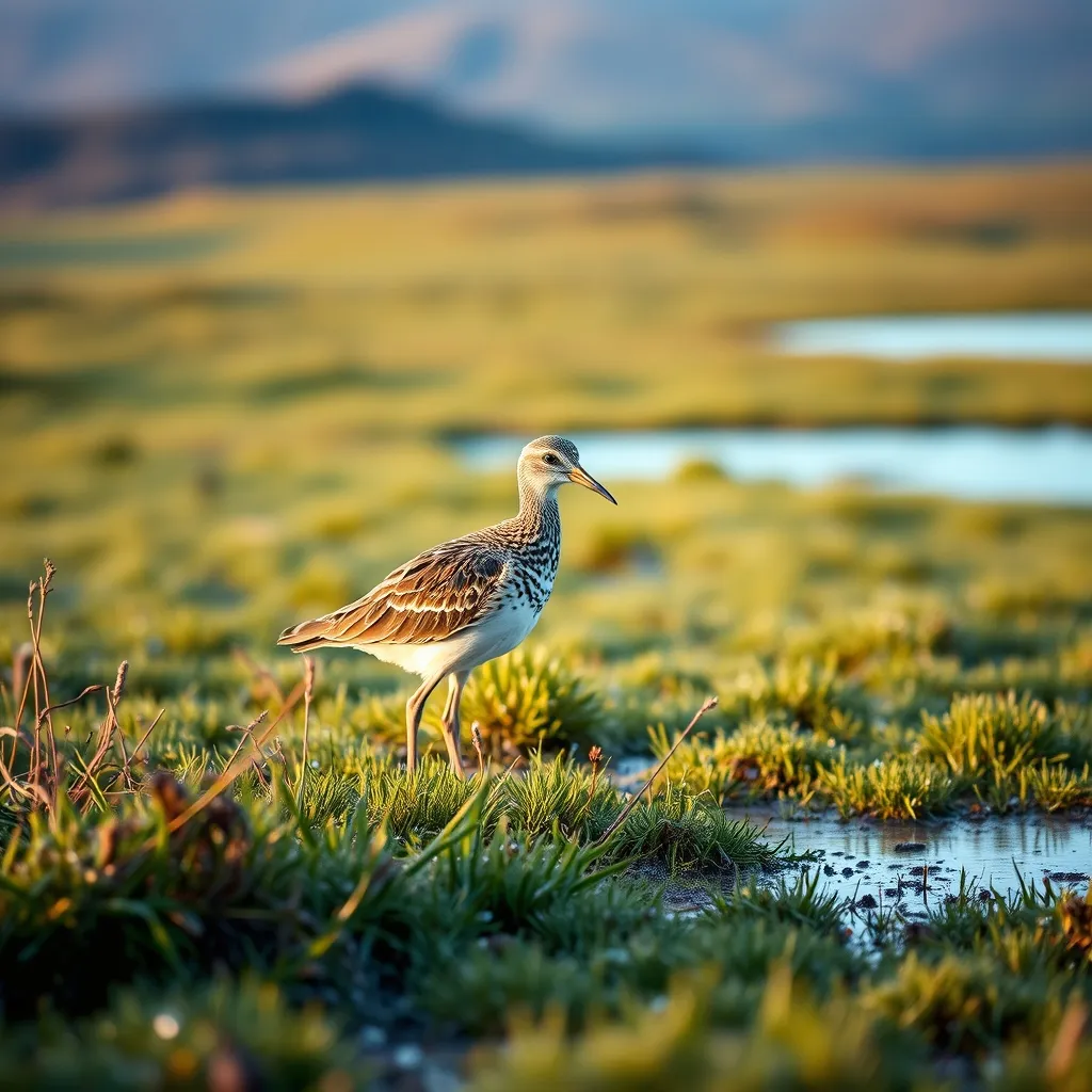 Le courlis cendré, oiseau emblématique des tourbières cantaliennes, niche dans les prairies humides adjacentes