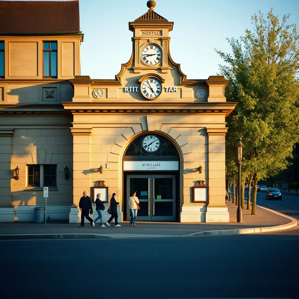 La façade de la gare d'Aurillac, point d'entrée ferroviaire unique du Cantal